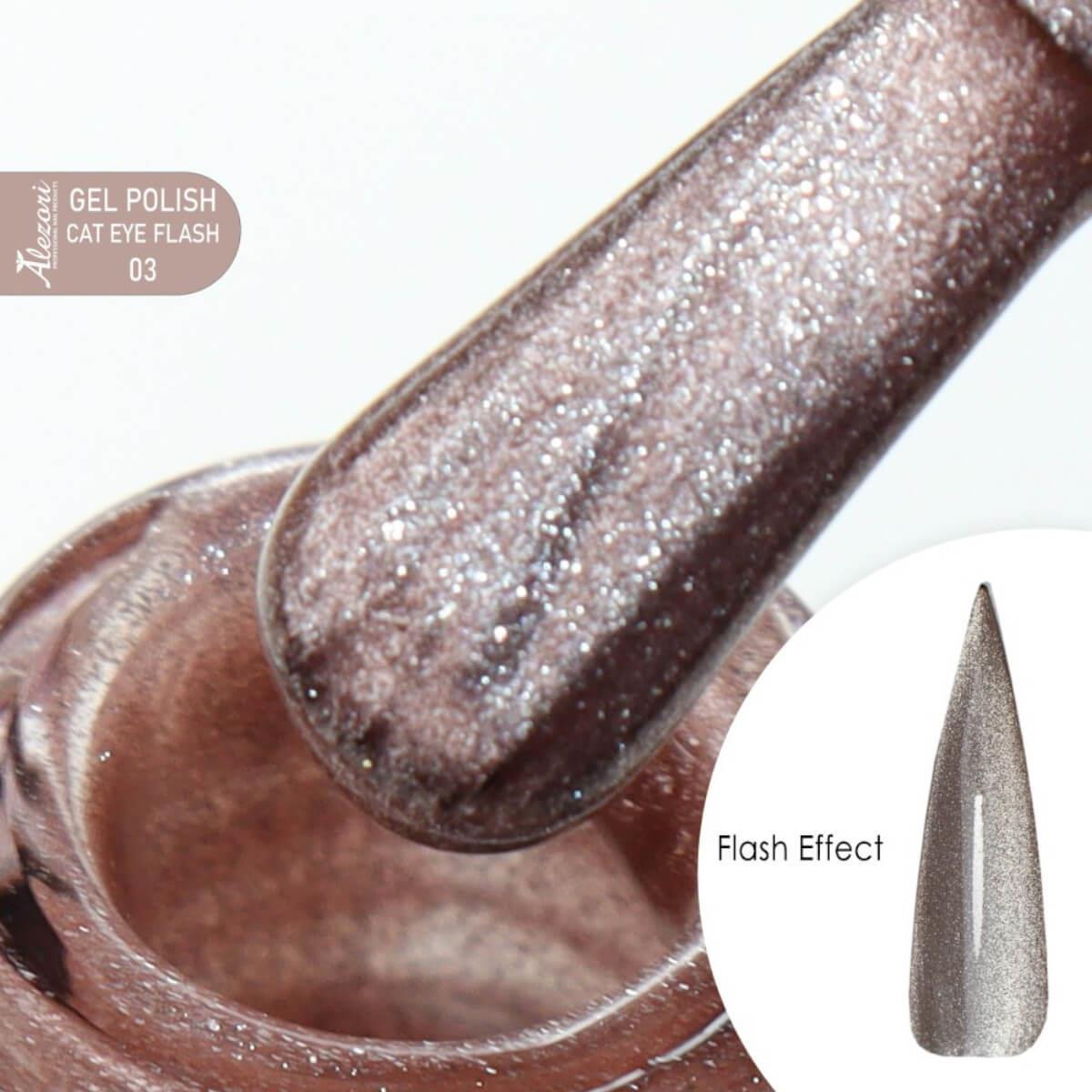 Alezori Semi-Permanent Gel Polish Cat Eye Flash 03 15ml