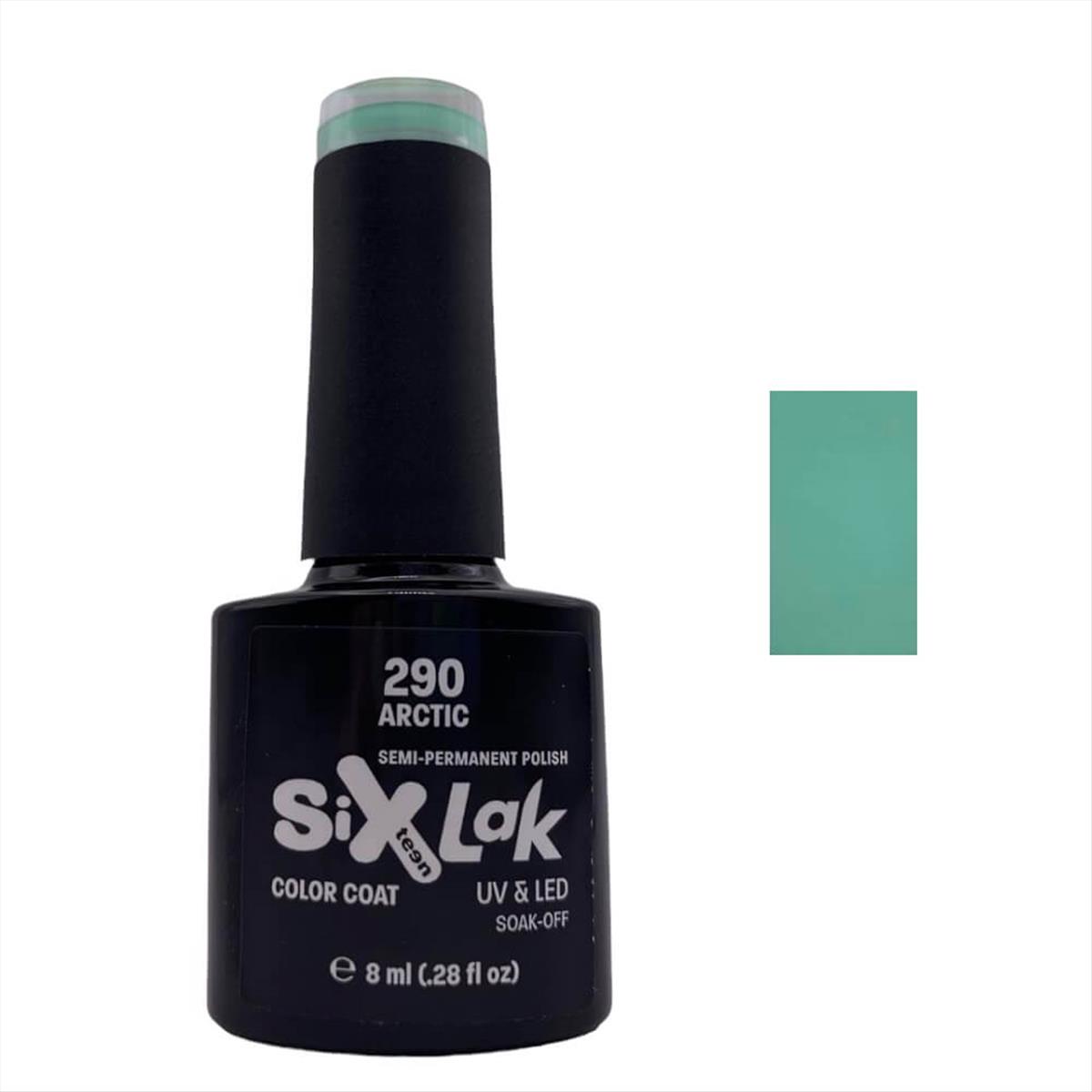 Semi-permanent Varnish SixLak Uv & Led Soak Off No290 Arctic 8ml