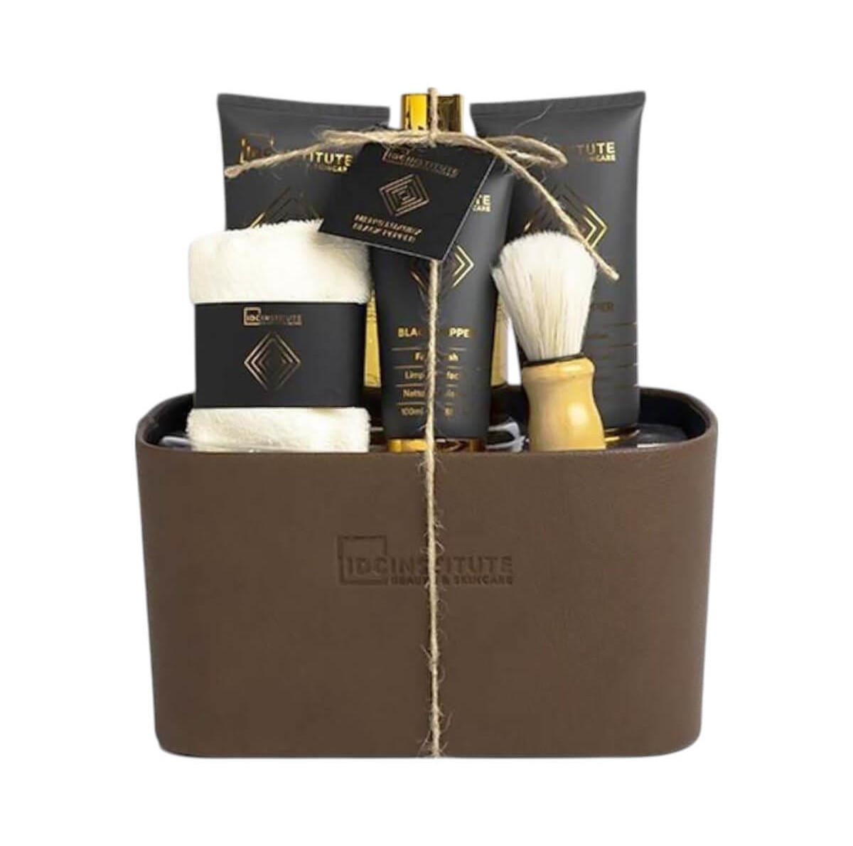 IDC Men’s Luxury Bath Giftset Black Pepper Leather Box