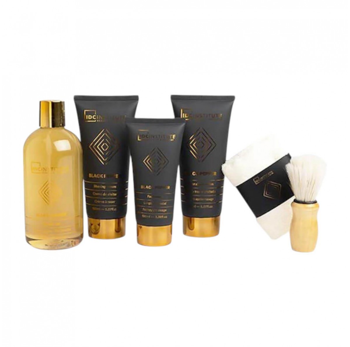 IDC Men’s Luxury Bath Giftset Black Pepper Leather Box