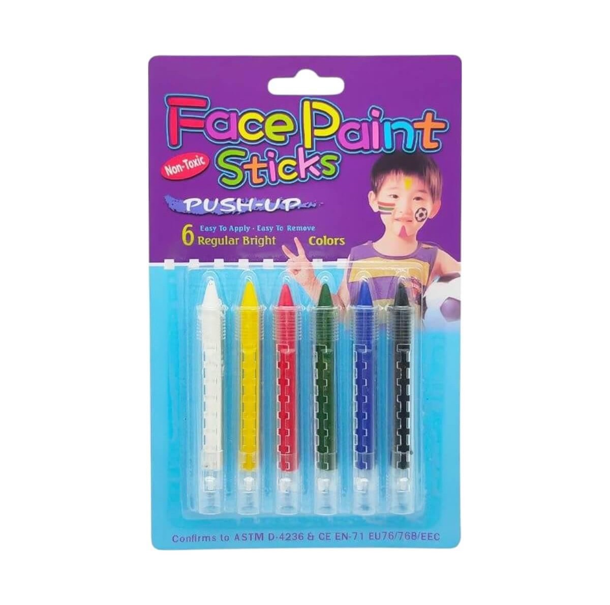 Face Paint Stickers Push Up 6 Colors