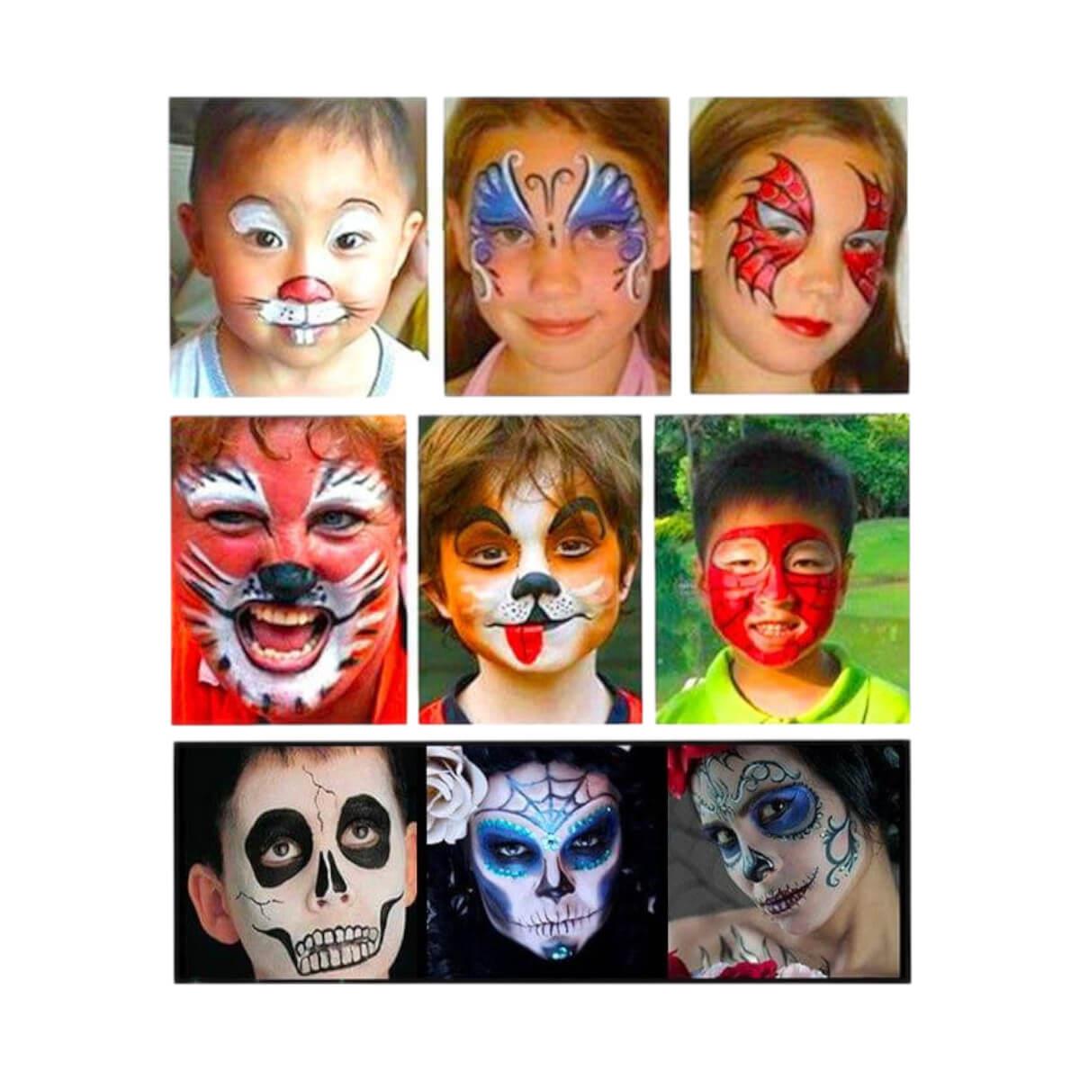 Face Paint Stickers Push Up 6 Colors