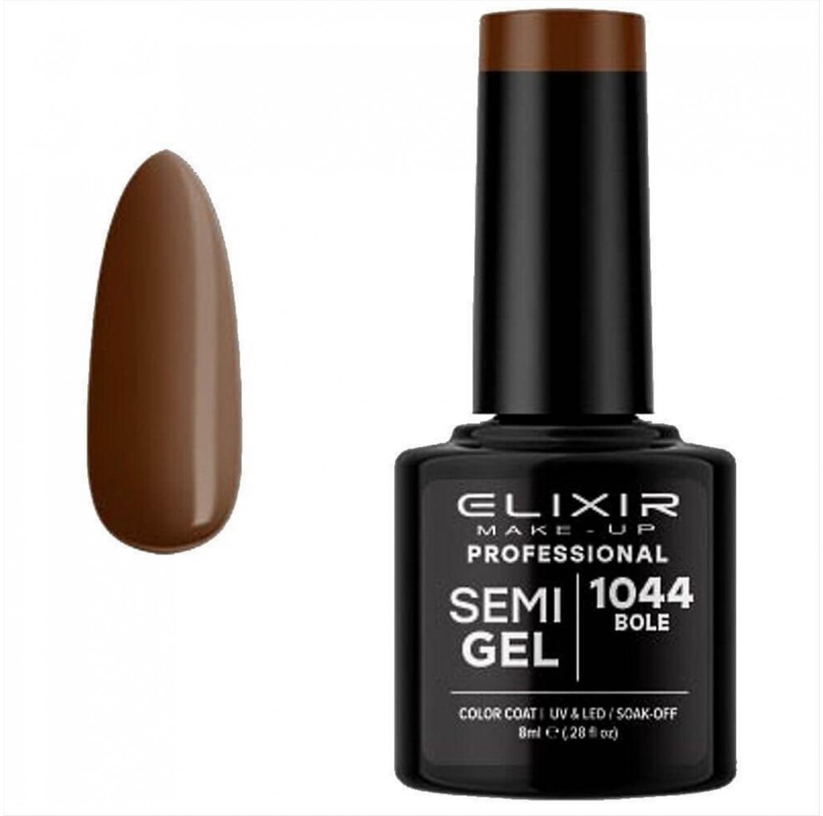 Ημιμόνιμο Βερνίκι Elixir Semi Gel Uv&Led 1044 Bole 8ml