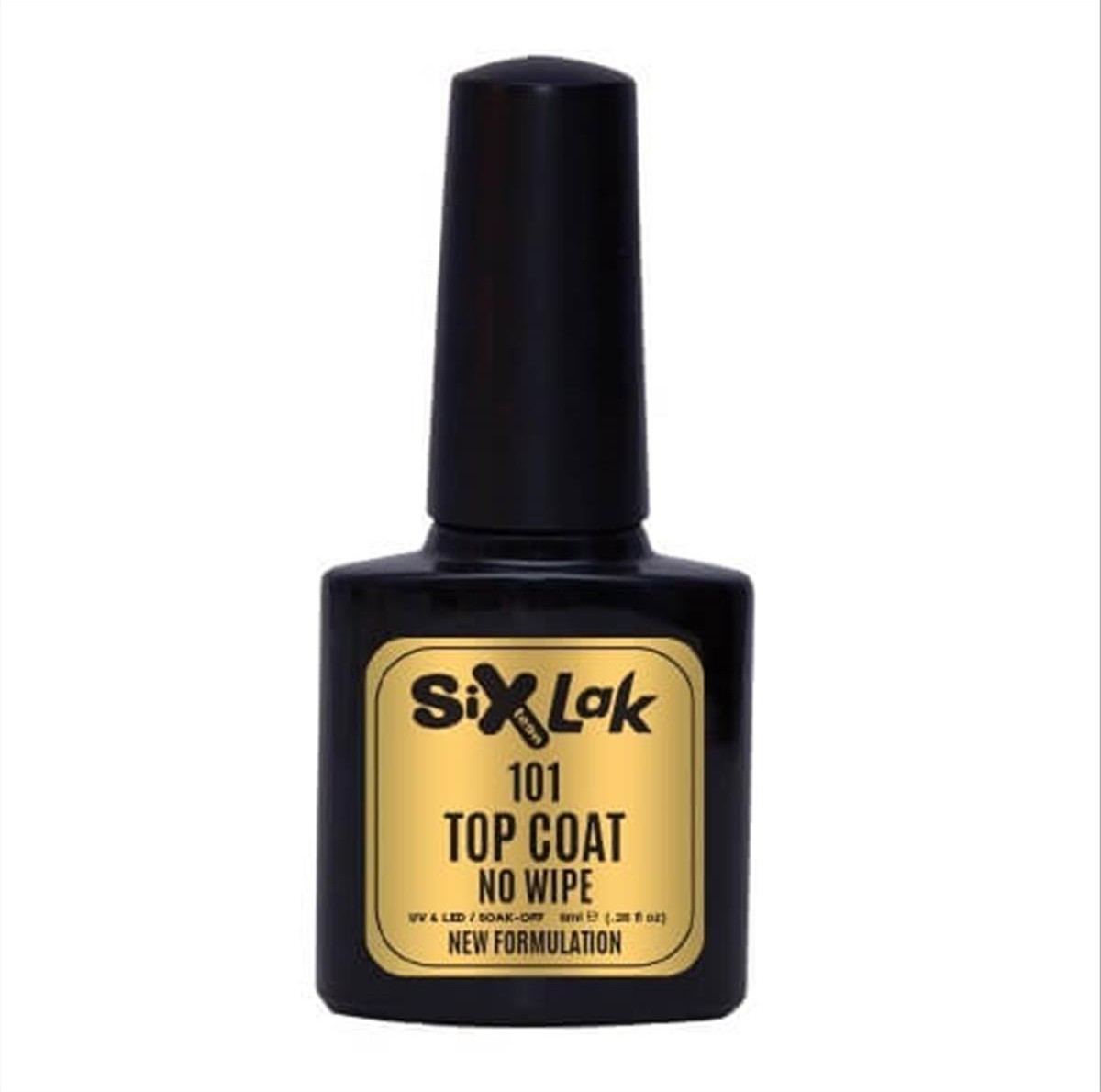 Ημιμόνιμο Βερνίκι SixLak Uv & Led Soak Off No101 Top Coat No Wipe 8ml