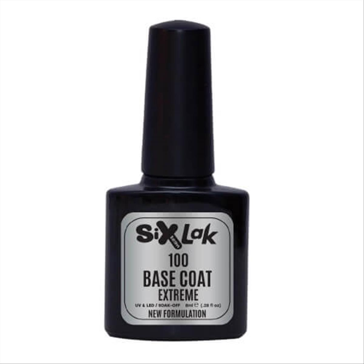 Semi-permanent Varnish SixLak Uv & Led Soak Off No100  Base Coat  8ml