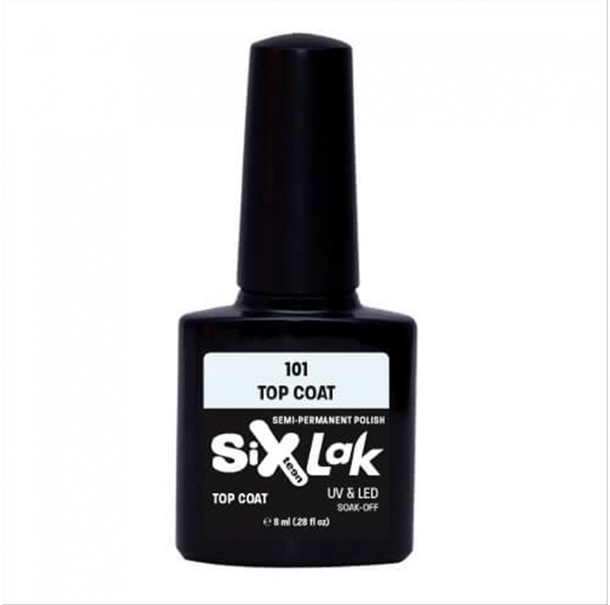 Ημιμόνιμο Βερνίκι SixLak Uv & Led Soak Off No101 Top Coat 8ml