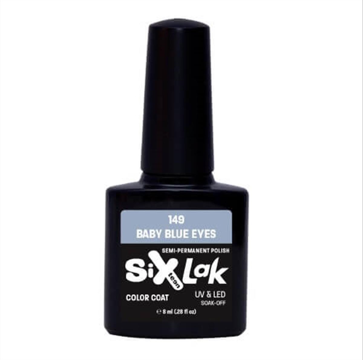 Ημιμόνιμο Βερνίκι SixLak Uv & Led Soak Off No149 Baby Blue Eyes 8ml