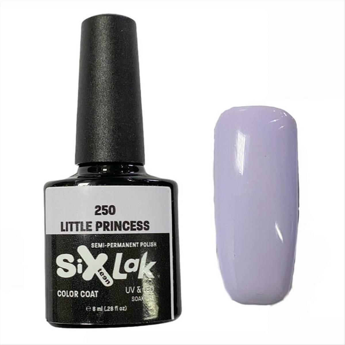 Ημιμόνιμο Βερνίκι SixLak Uv & Led Soak Off 250 Little Princess 8ml