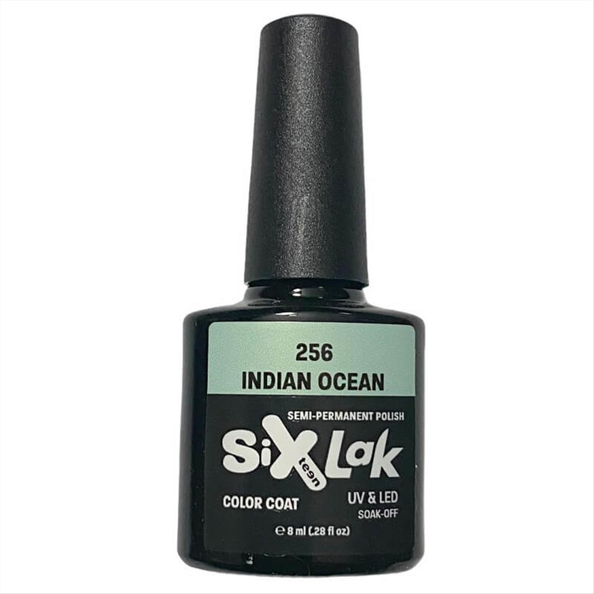 Semi-permanent Varnish SixLak Uv & Led Soak Off Indian Ocean No256-8ml