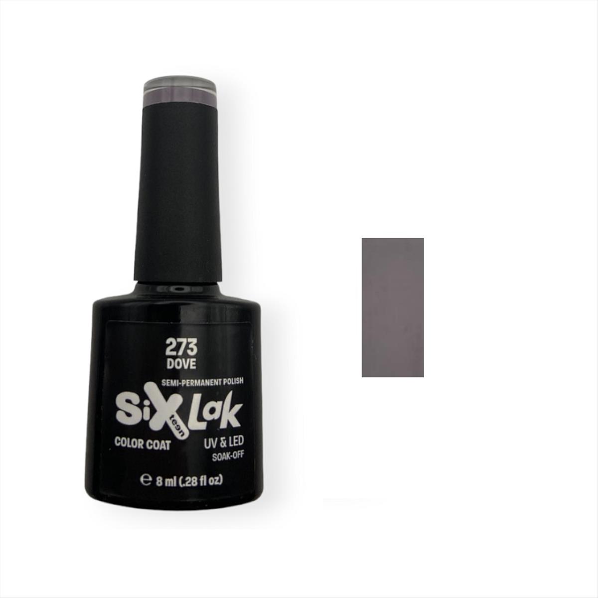 Semi-permanent Varnish SixLak Uv & Led Soak Off 273 Dove 8ml