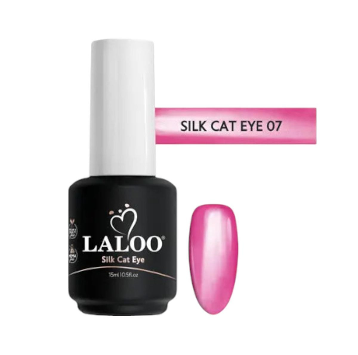 Semi-Permanent Nail Polish Laloo Silk Cat Eye 07 15ml