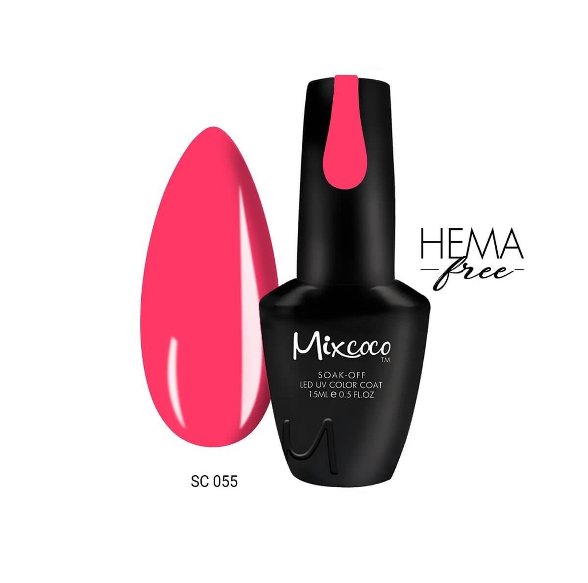 Ημιμόνιμο βερνίκι νυχιών Mixcoco SC055 15ml