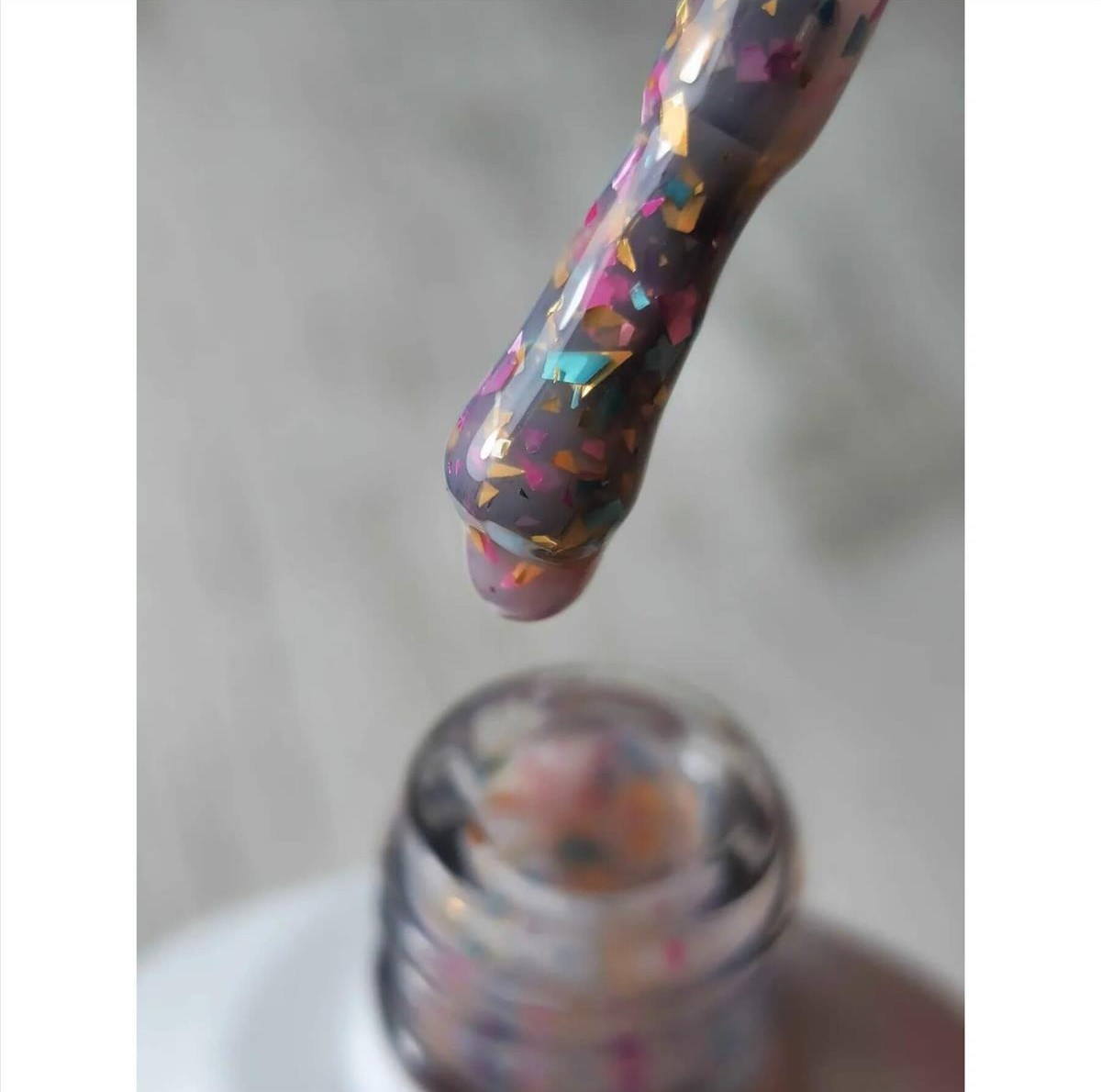 Soak Off Nails Mixcoco Rainbow 10 Flake Base Gel  15ml