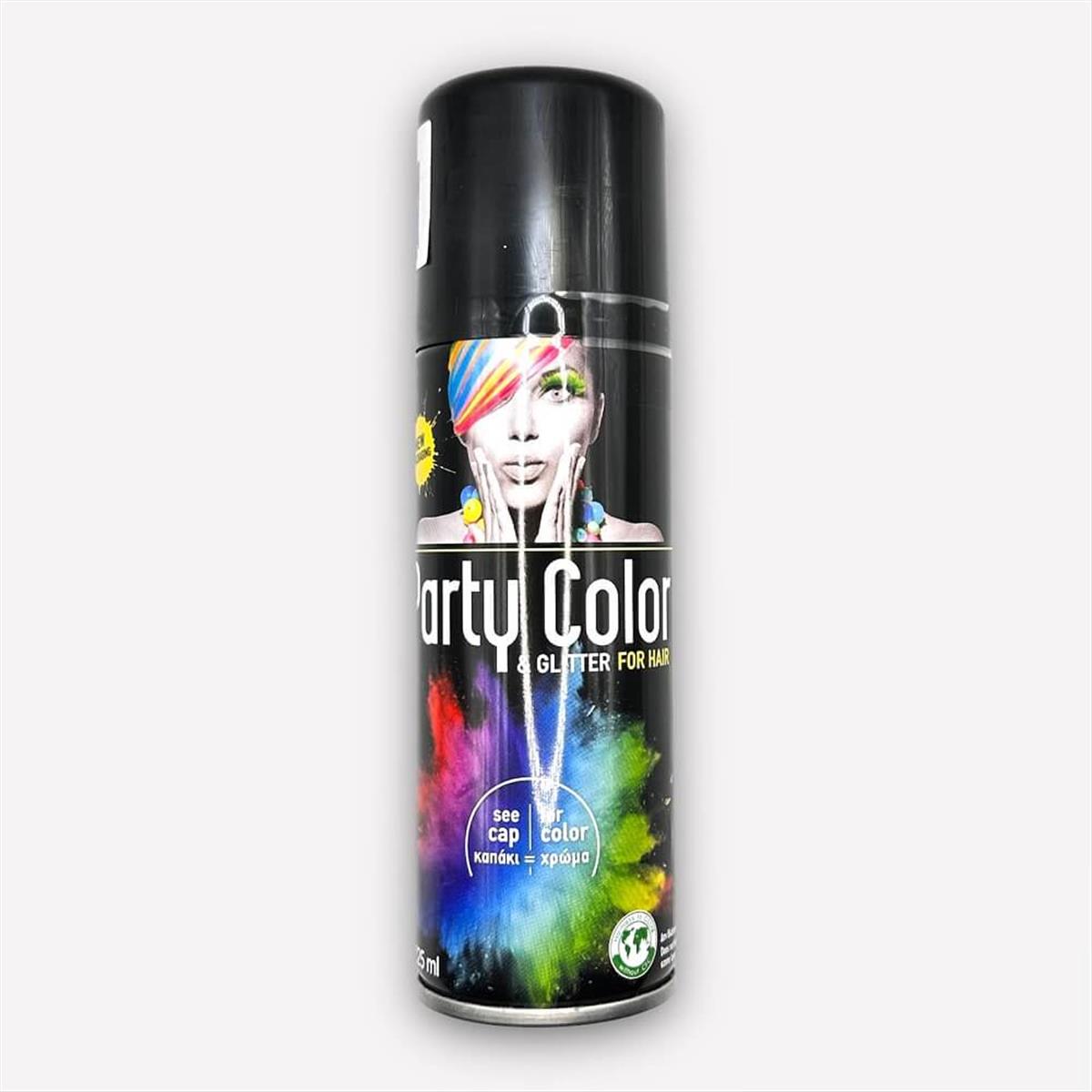 Spray με Χρώμα Party Color Black 125ml