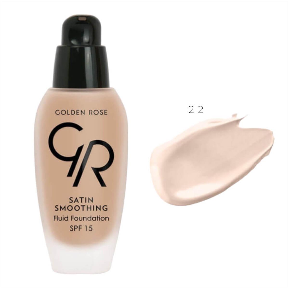 Golden Rose Make-Up Satin Smoothing Fluid Foundation No:22 34ml