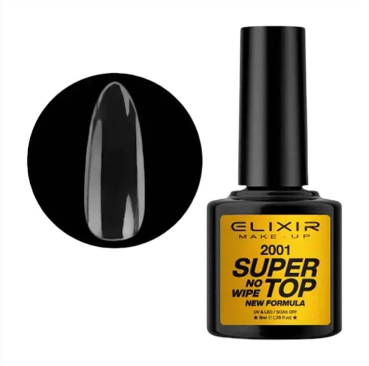 Elixir Semi Gel Uv&Led 2001 Super Top No Wipe 8ml