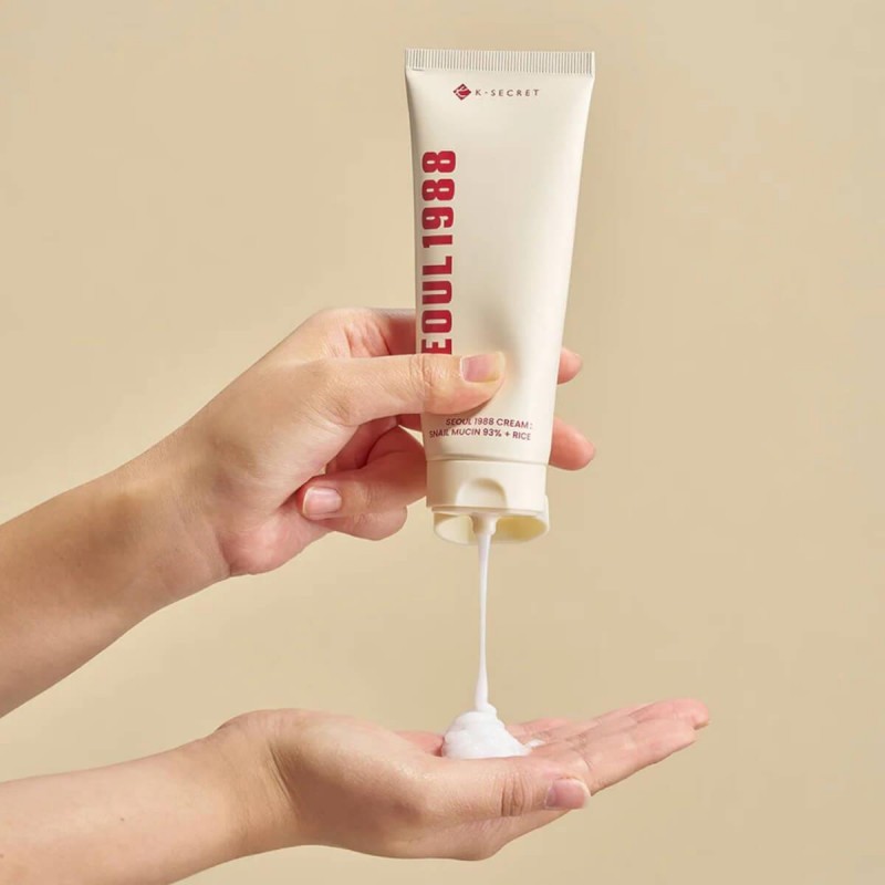 SEOUL 1988 cream snail mucin 93% + rice 100ml K-SECRET