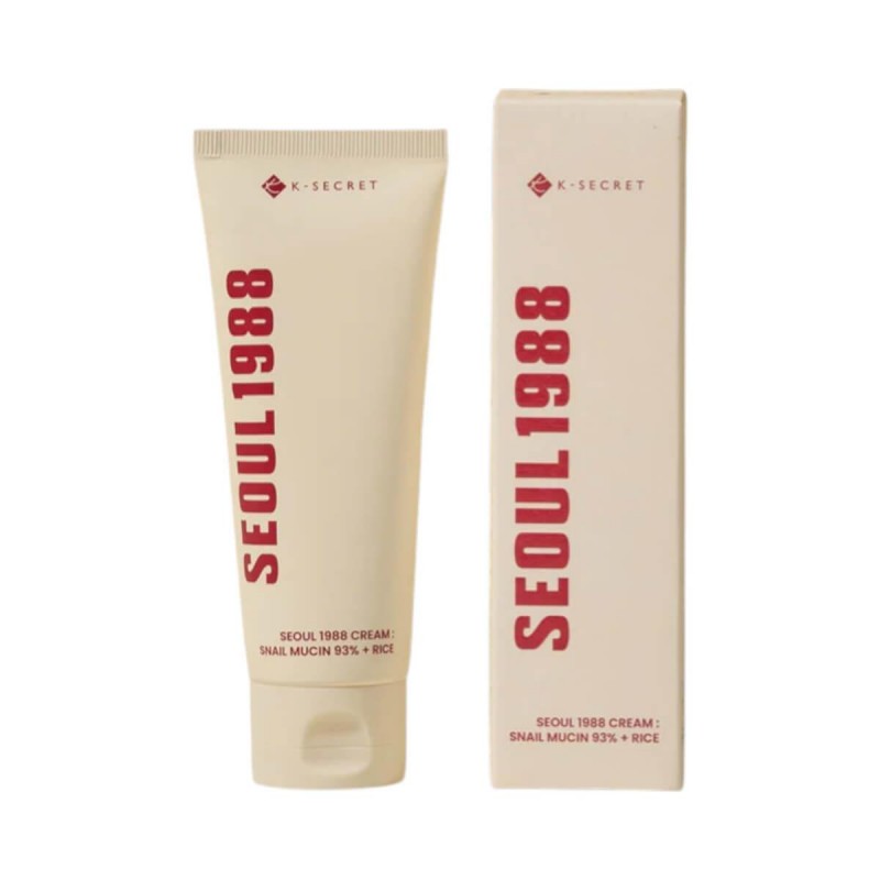 SEOUL 1988 cream snail mucin 93% + rice 100ml K-SECRET