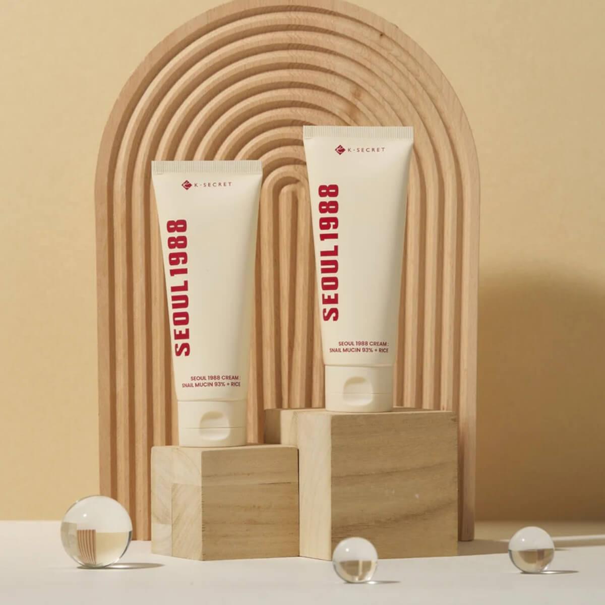 SEOUL 1988 cream snail mucin 93% + rice 100ml K-SECRET SEOUL 1988 cream snail mucin 93% + rice 100ml K-SECRET
