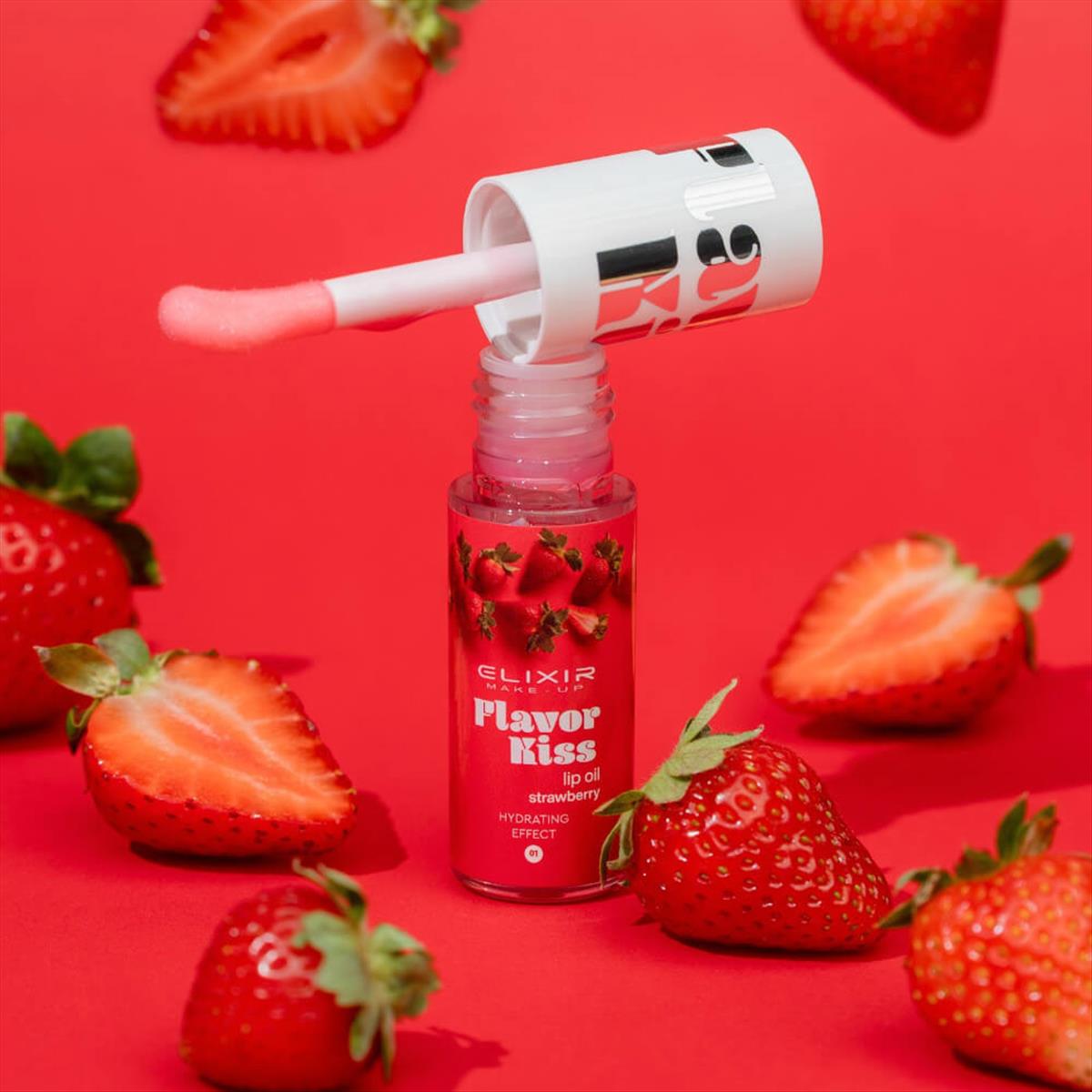 Elixir Flavor Kiss Lip Oil No 01 Strawberry 4gr Elixir Flavor Kiss Lip Oil No 01 Strawberry 4gr