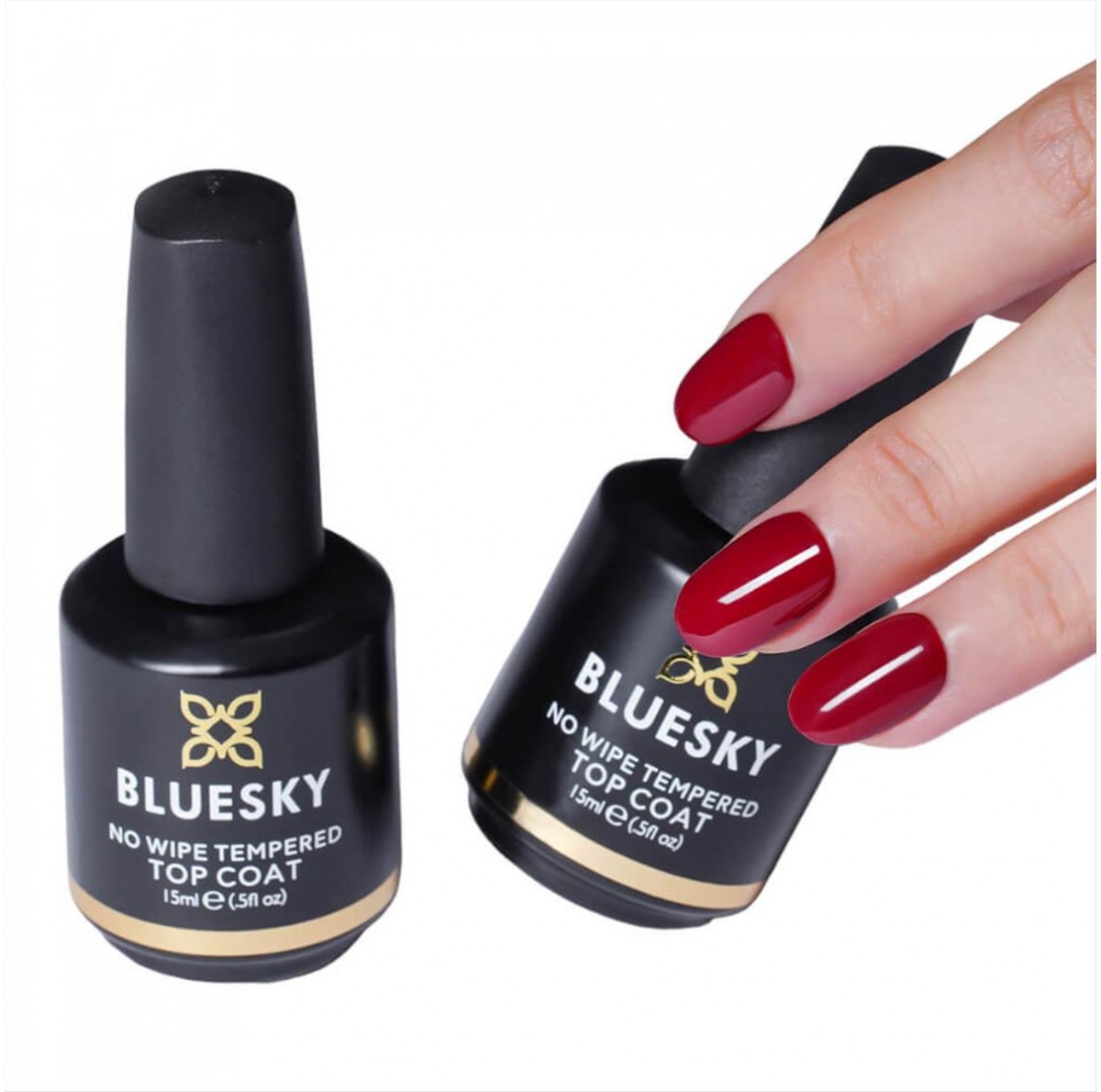 Bluesky Uv Gel Polish Top Coat No Wipe Tempered + 1 Gift