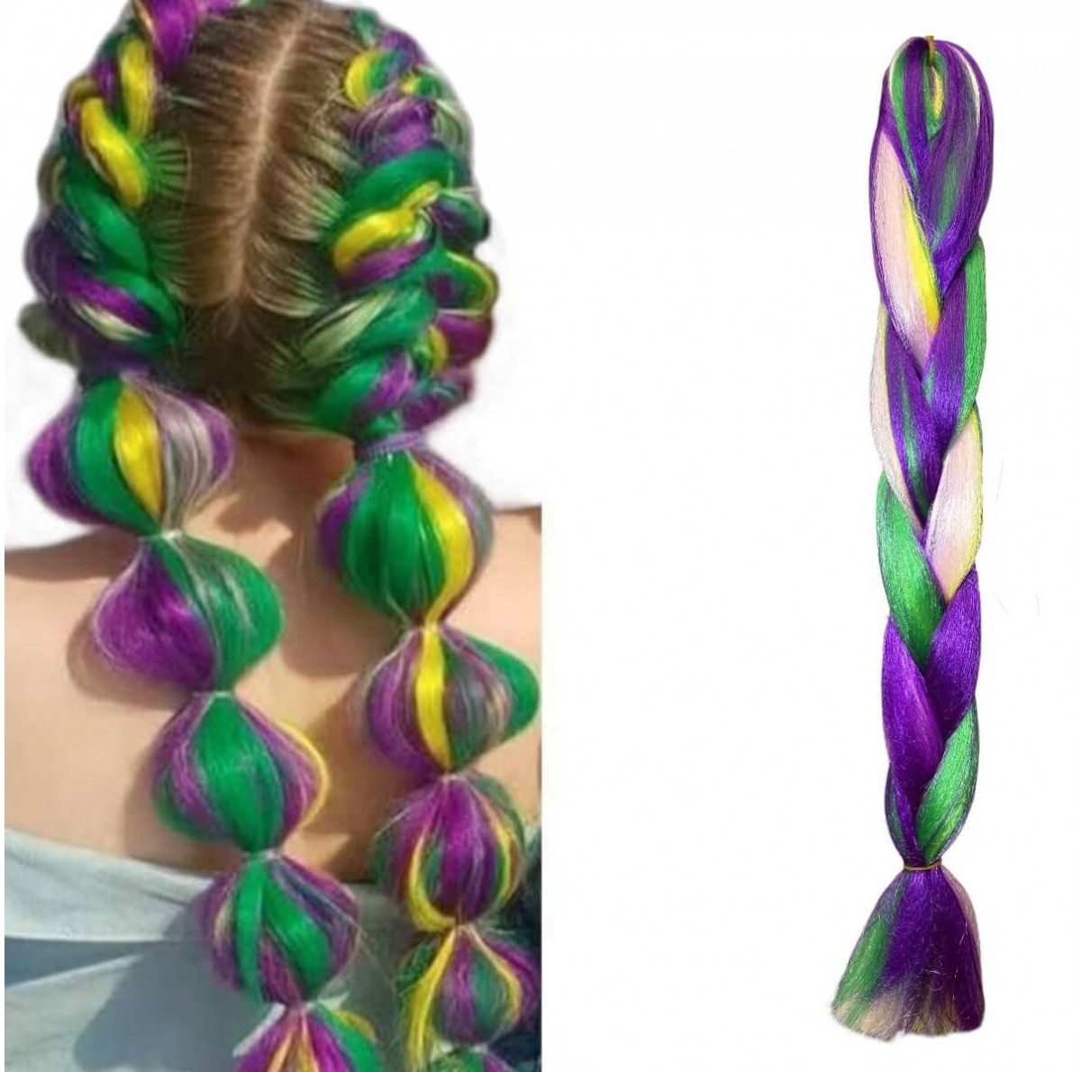 Dreadlock Hair Jumbo Braid Multicolor D12