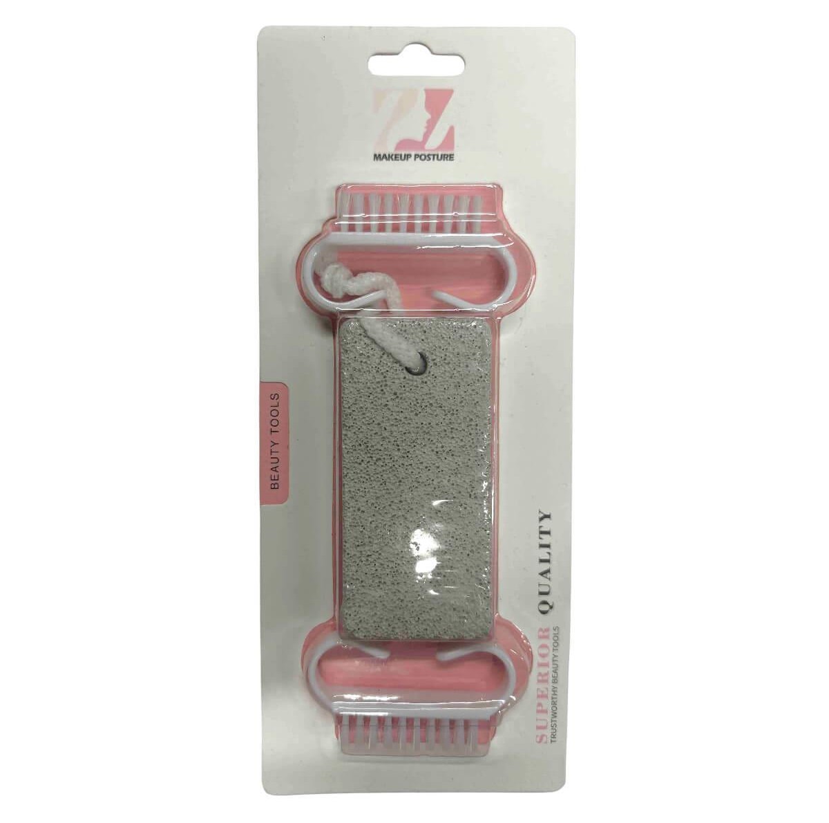 Nail Cleaning Brushes + Pumice Stone Set