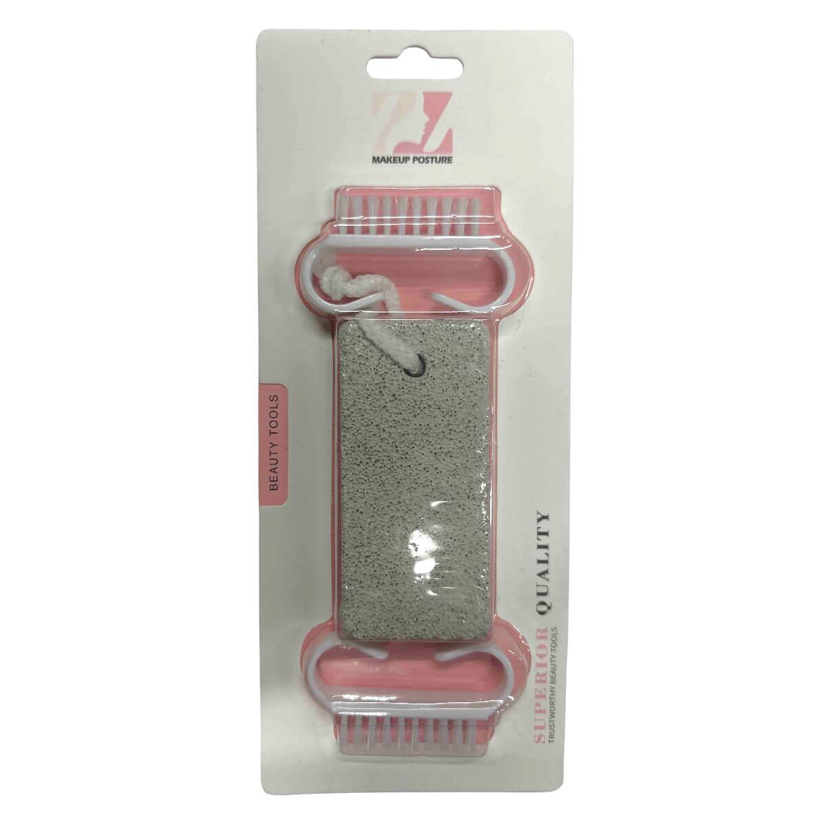 Nail Cleaning Brushes + Pumice Stone Set
