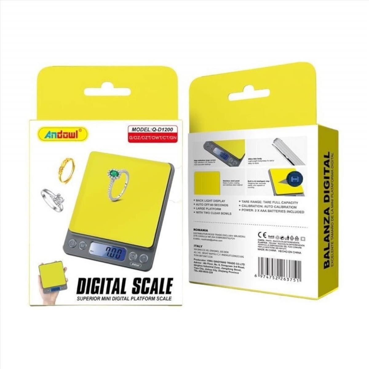 Ζυγαριά Andowl Q-D1200 Digital Scale