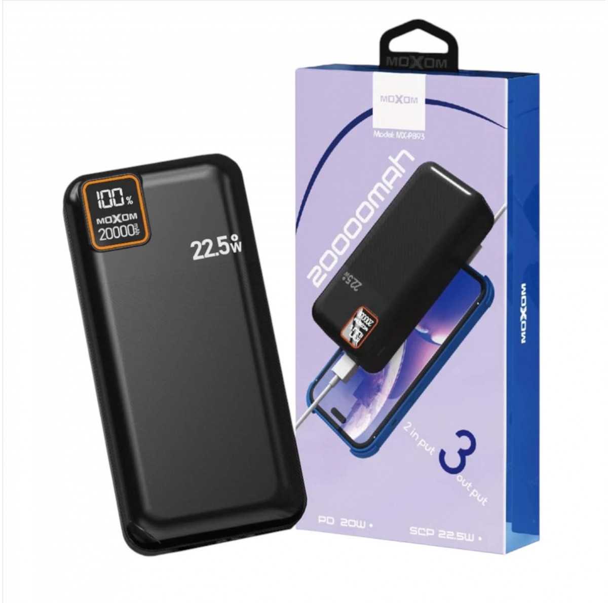 Power Bank Moxom MX-PB93 20000mAh 22.5w