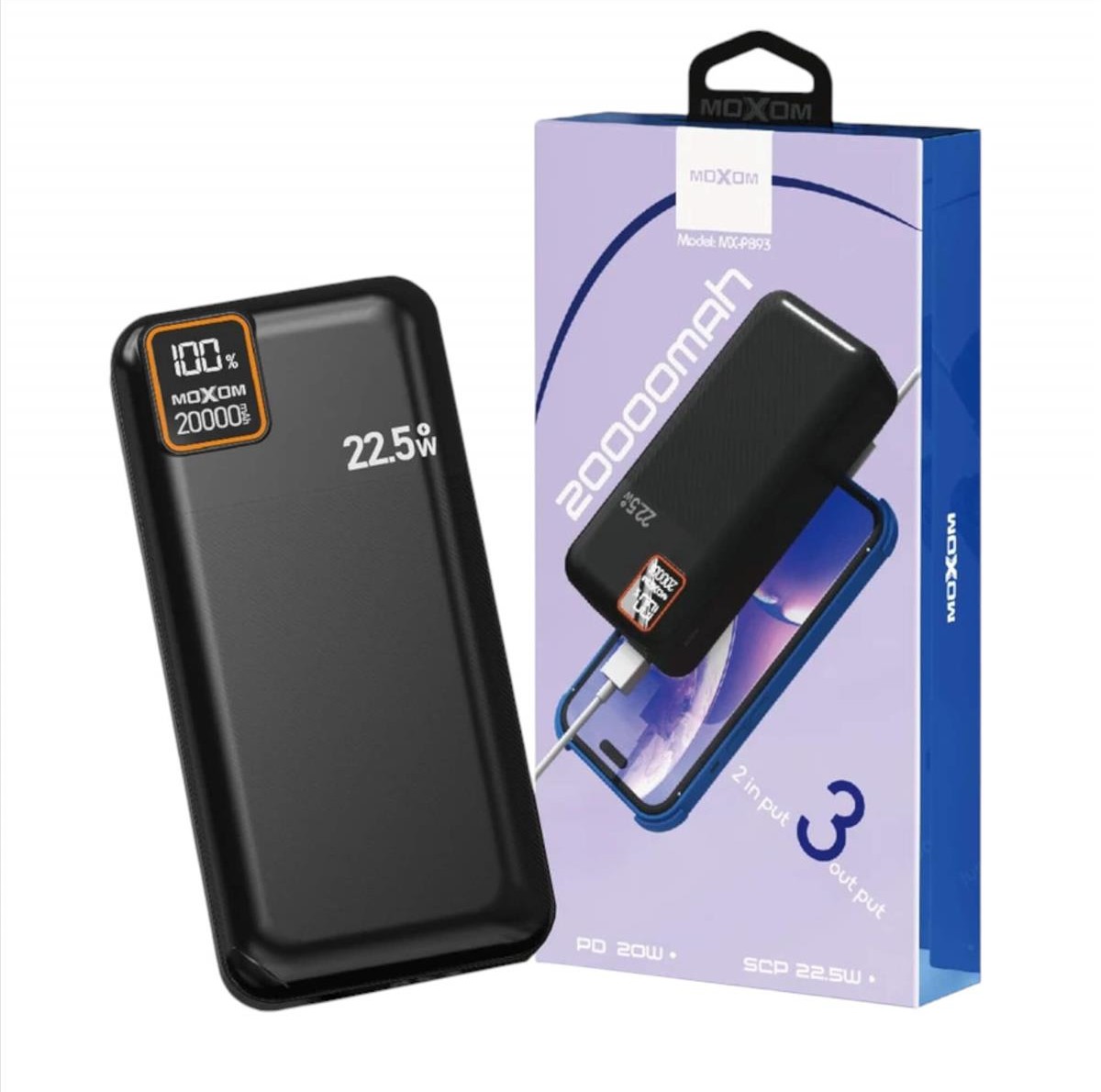 Power Bank Moxom MX-PB93 20000mAh 22.5w