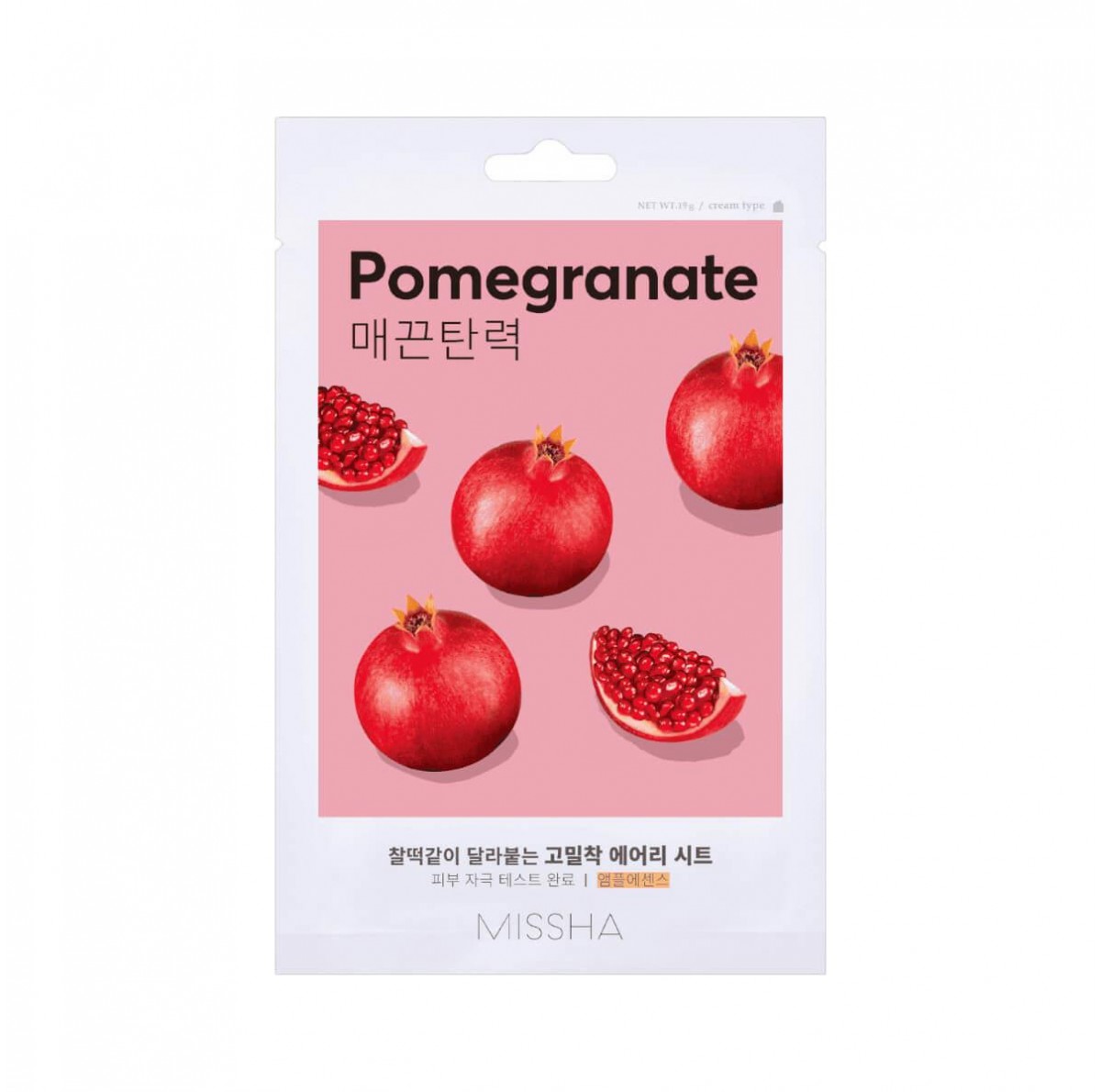 Airy fit sheet mask pomegranate 19g Missha