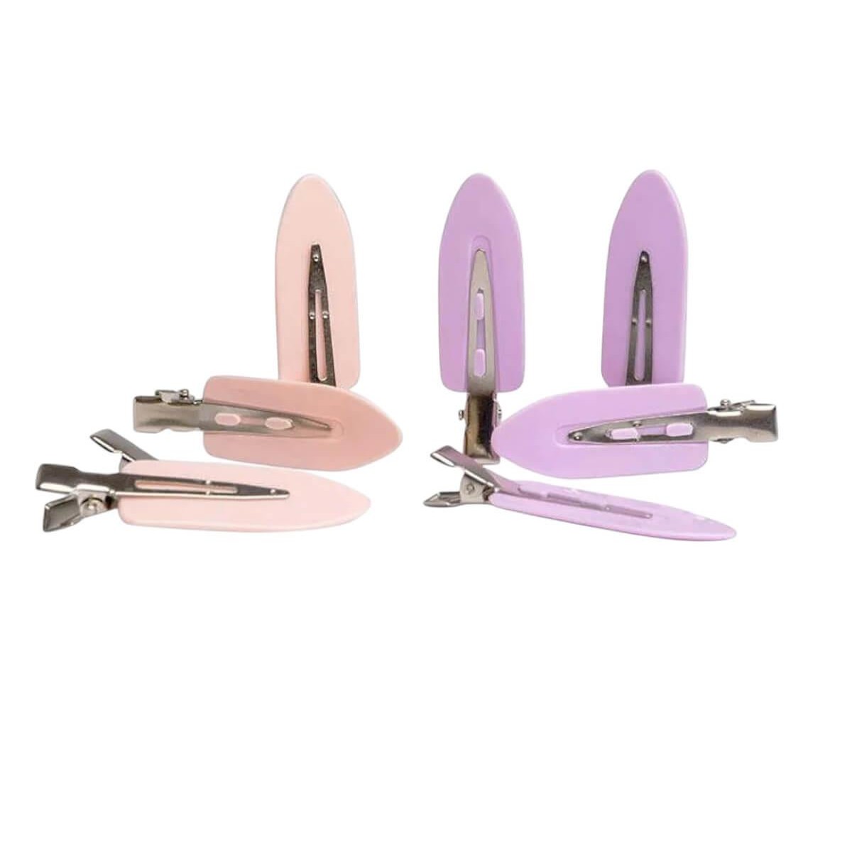 IDC Institute Hair Setting Clips Salmon and Purple Hair Clip Set 8pcs