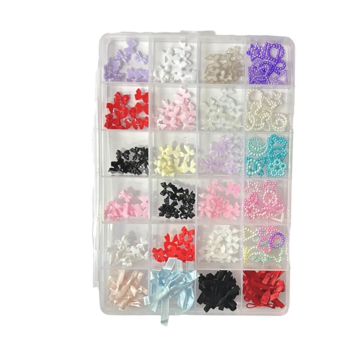 Charms Νυχιών 3D σε Κασετίνα 24 θέσεων