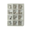 Charms Νυχιών 3D Φιογκάκια σε Κασετίνα 12 τεμ