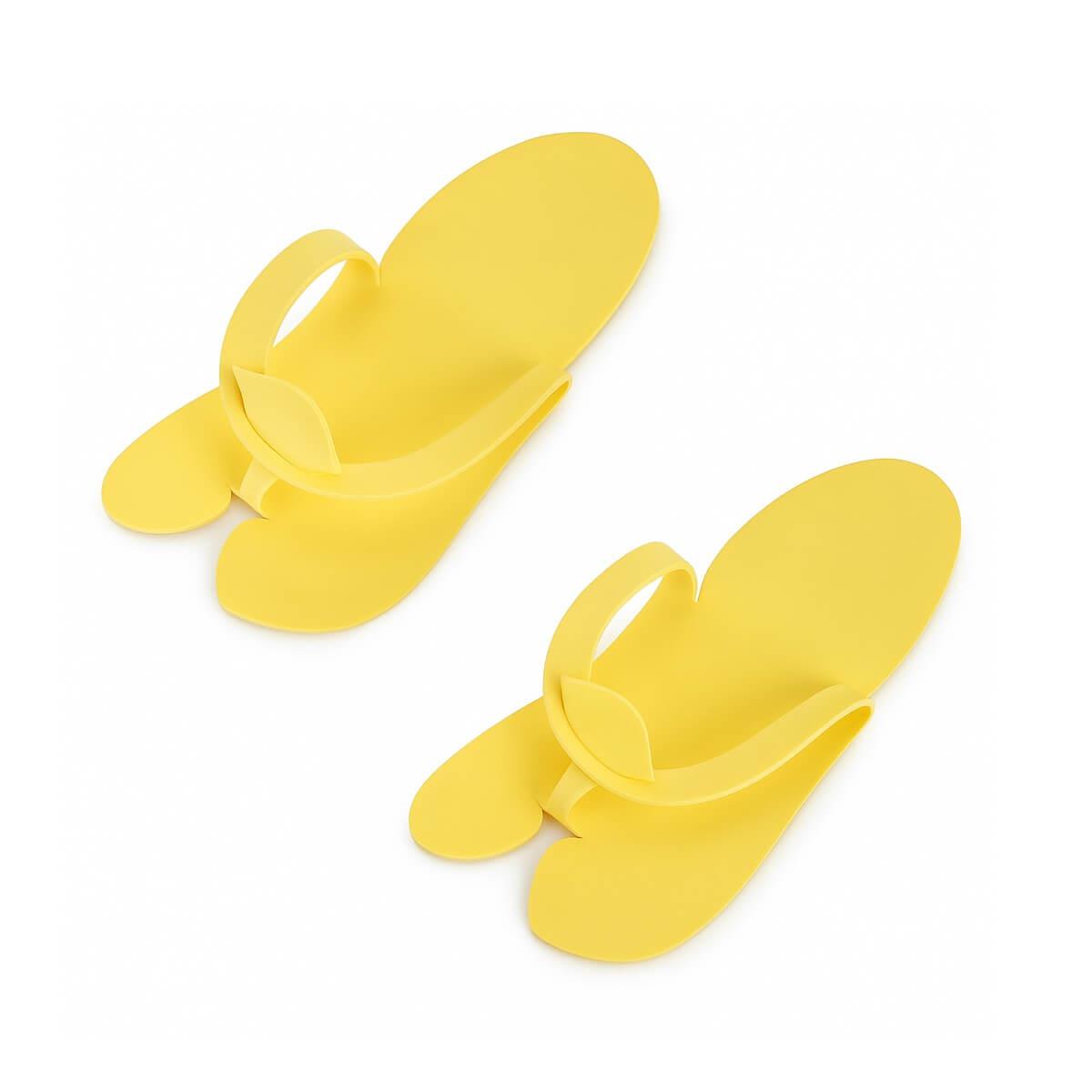 Yellow Disposable Foam Slippers (Pair)