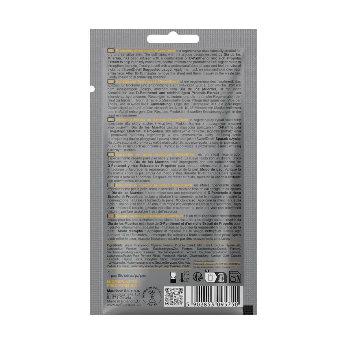 Protecting sheet mask SweetDevil Selfie Project