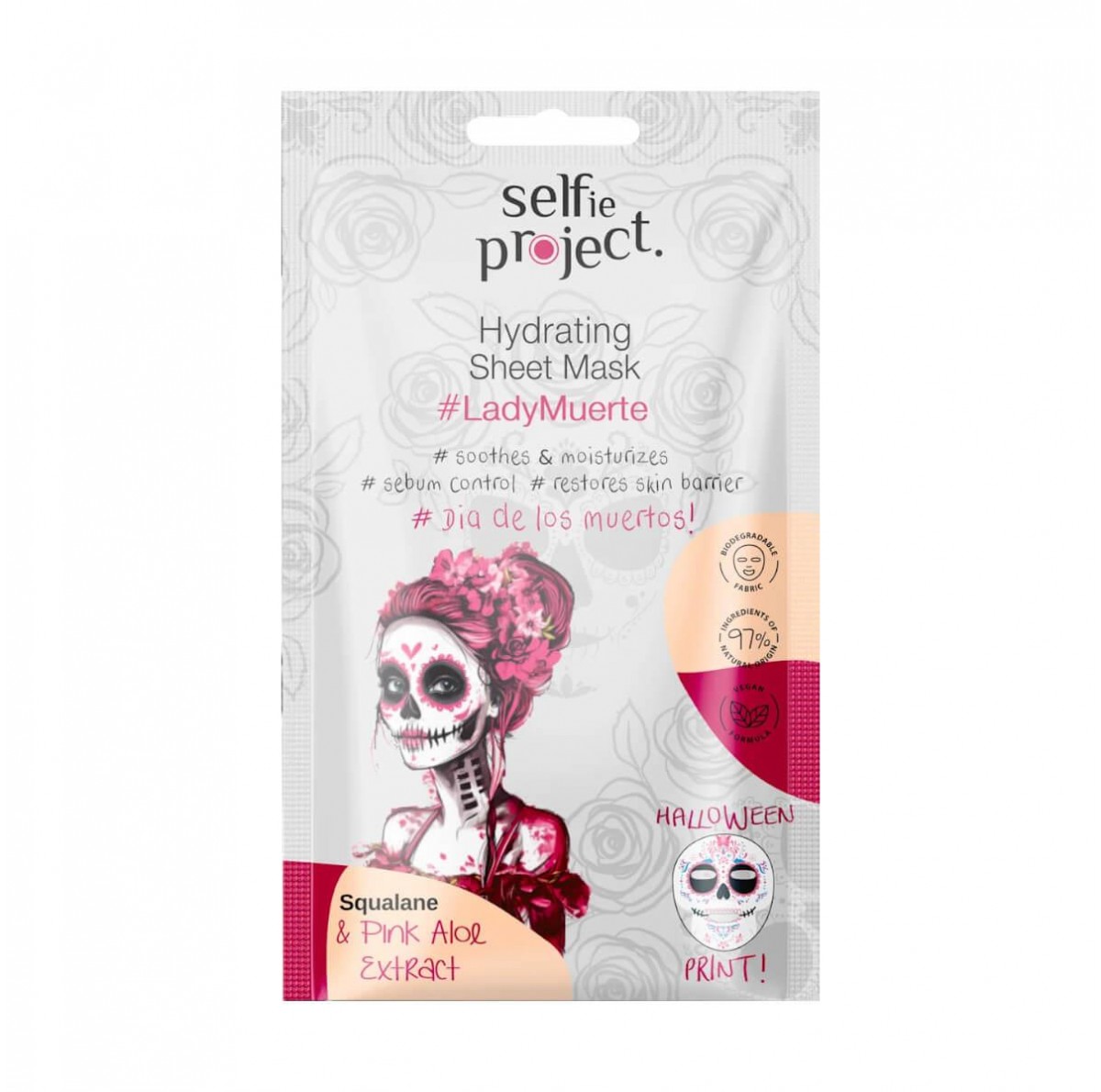 Hydrating sheet mask LadyMuerte Selfie Project