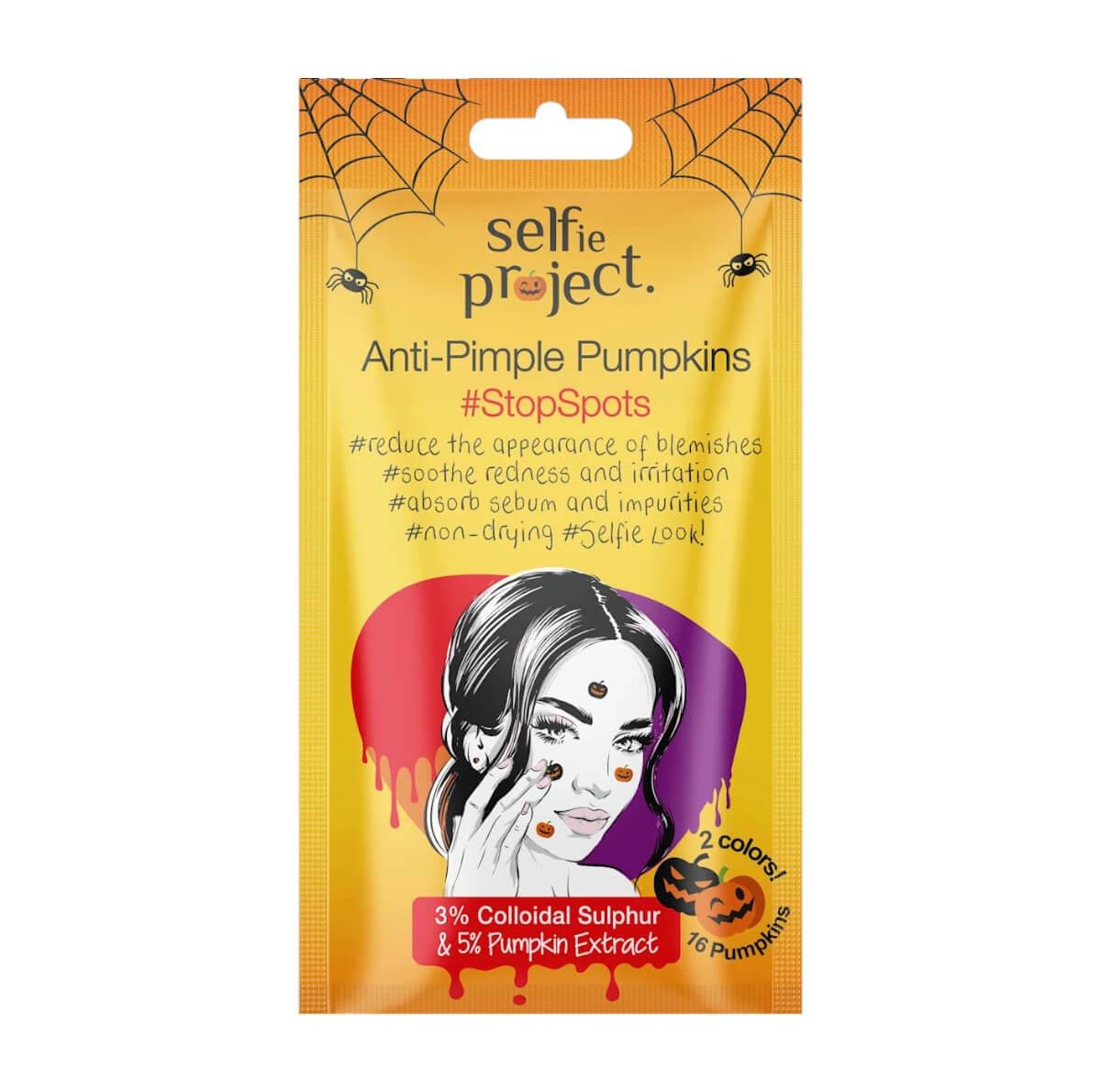 Anti-pimple patches pumpkins StopSpots 16pcs Selfie Project