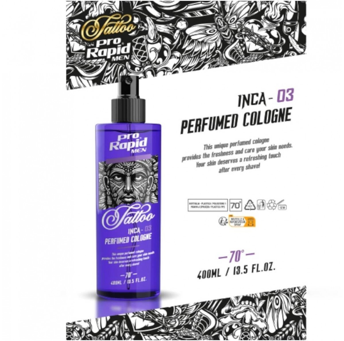 Pro Rapid Tattoo Inca Perfumed Cologne 03 400ml