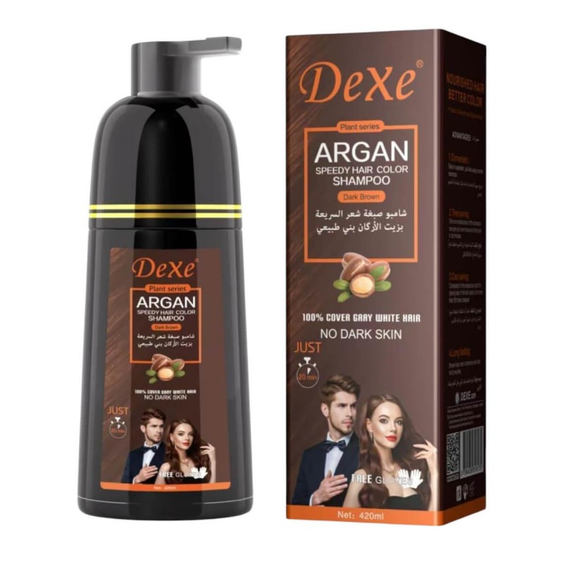 Dexe Argan Hair Color Shampoo - 420ml