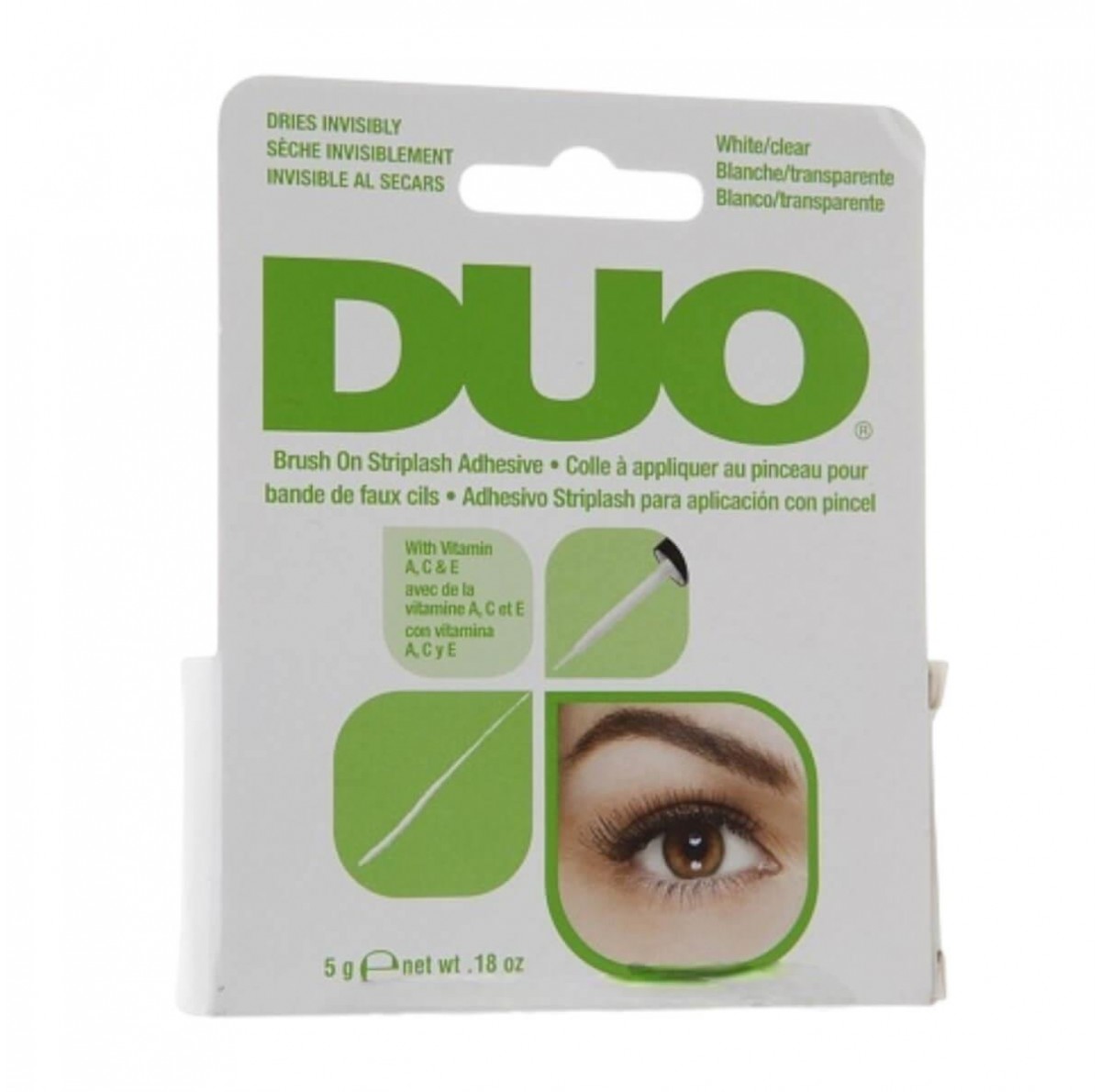 Duo Duo Brush On Striplash Adhesive White/Clear 5g