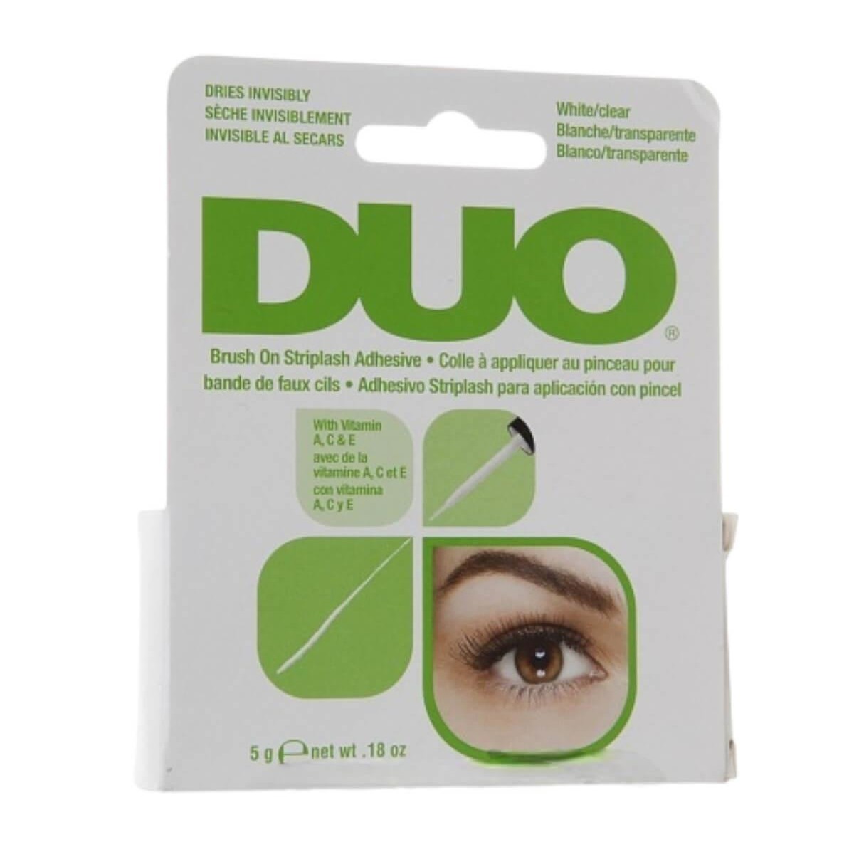 Duo Duo Brush On Striplash Adhesive White/Clear 5g