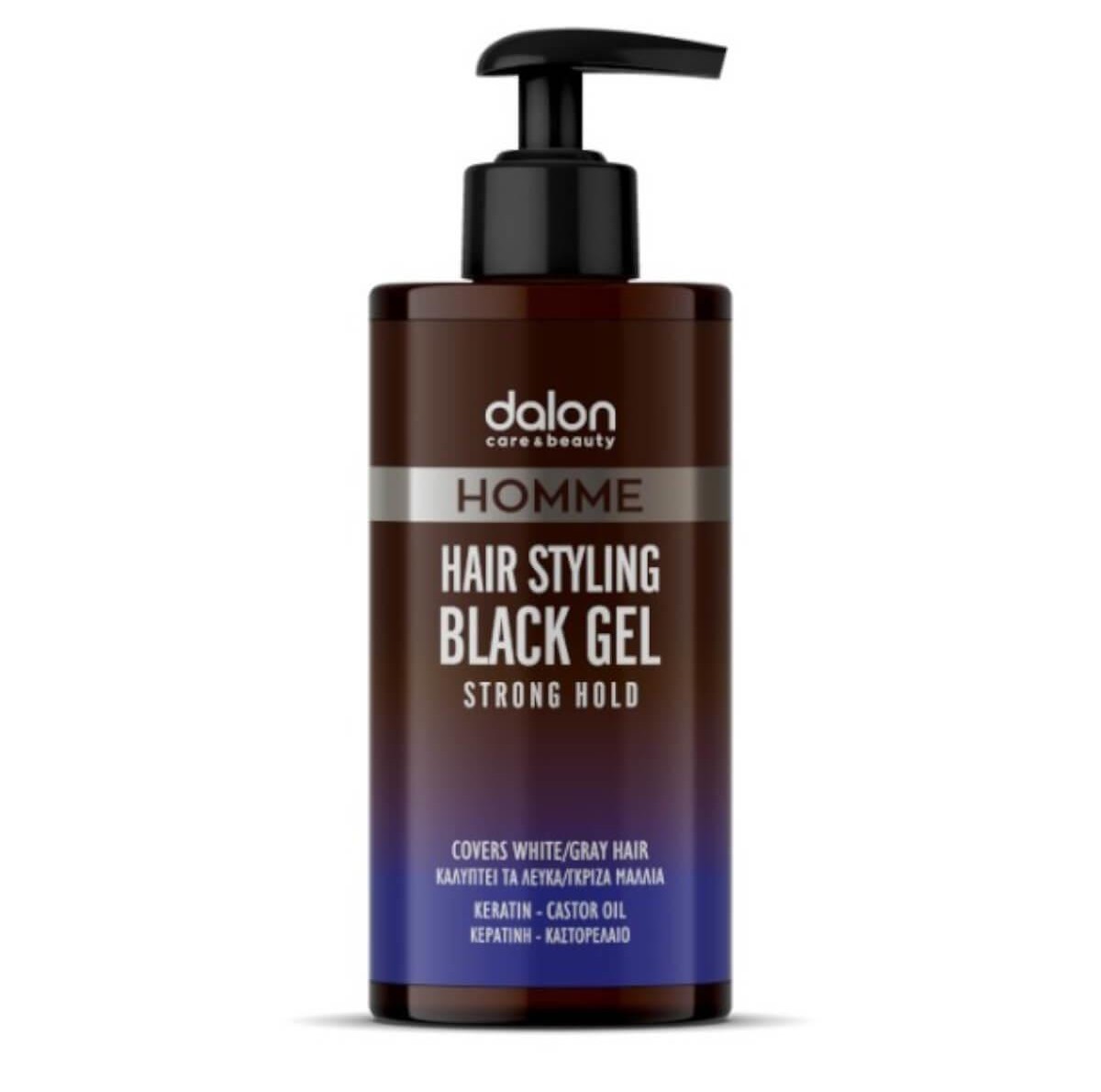 Hair Styling Black Gel Strong Hold Dalon 300ml