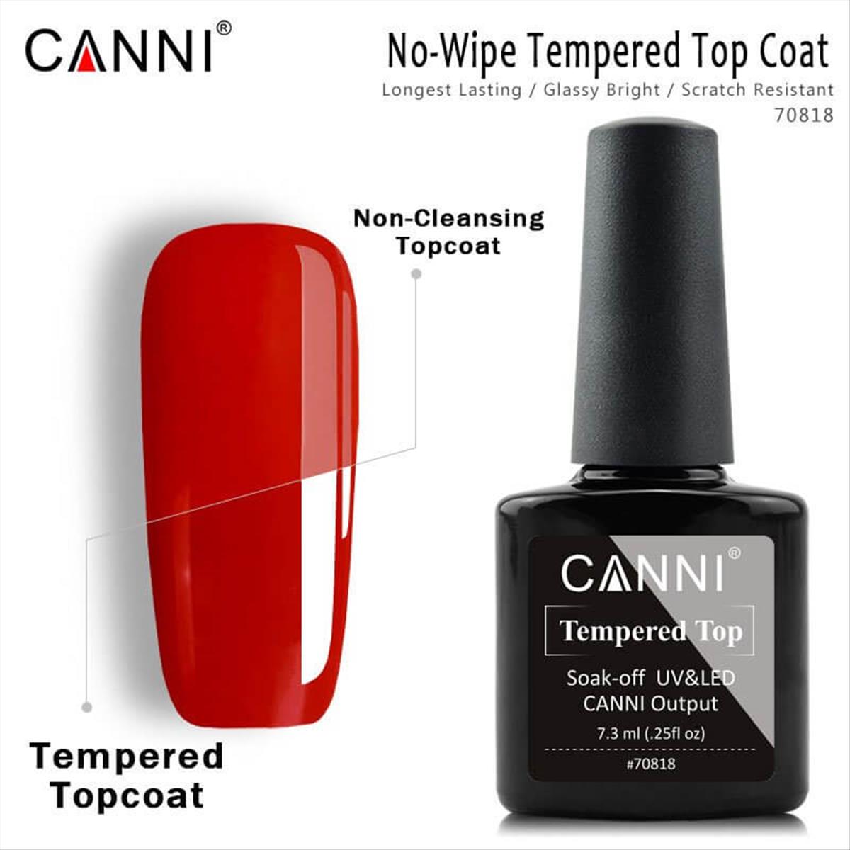 Canni Tempered  Top Coat  Soak Off 7.3ml