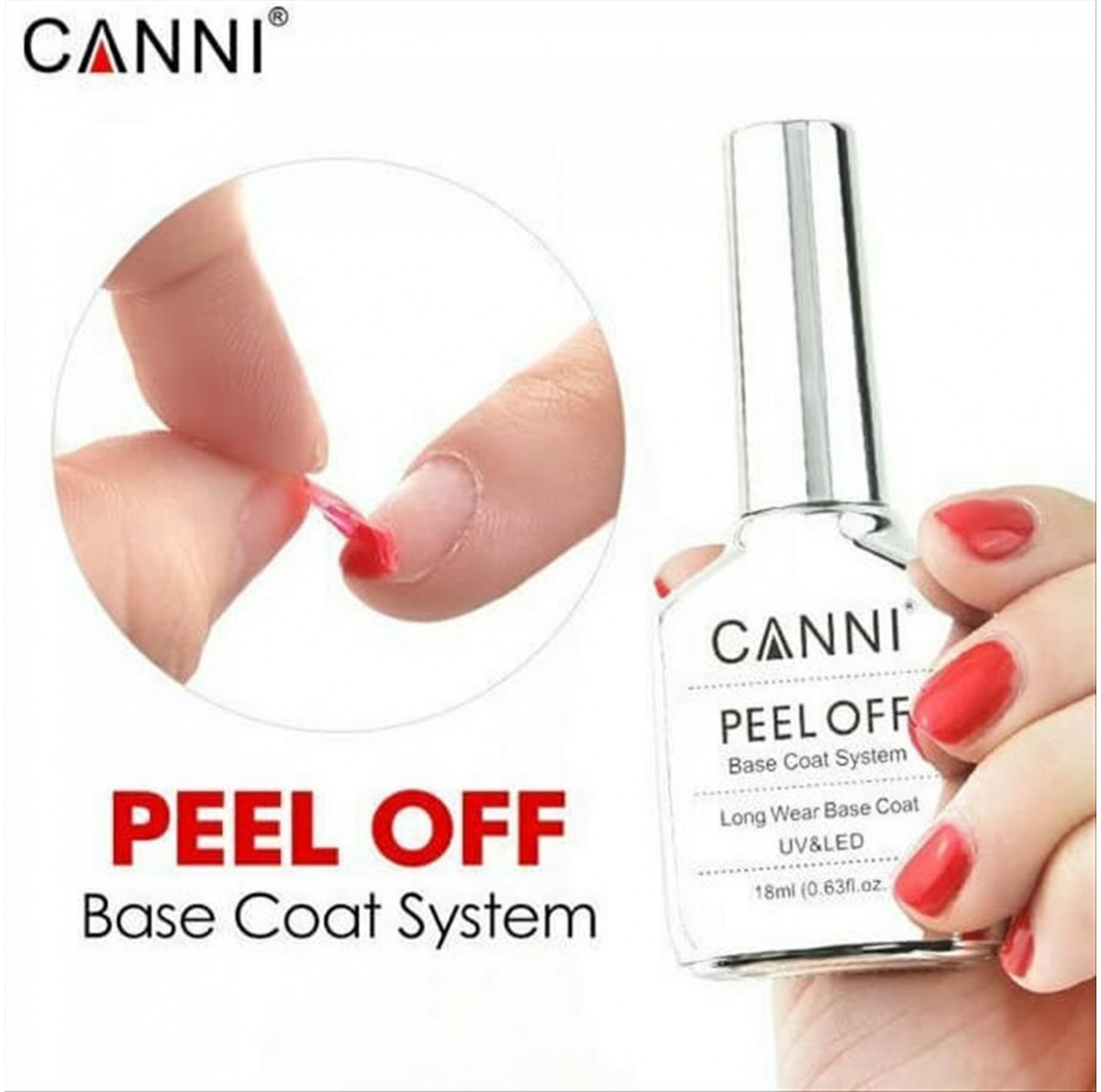 Canni Peel Off Base Coat Soak Off 18ml