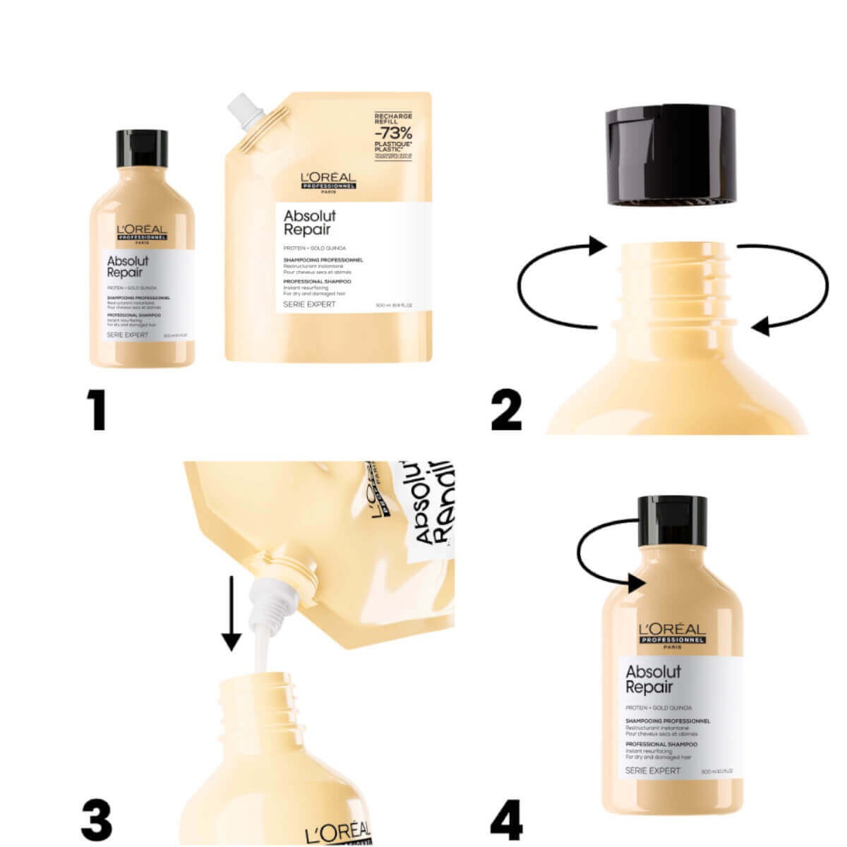 Sampoo L'oreal Absolut Repair Serie Expert Refill 1000ml Sampoo L'oreal Absolut Repair Serie Expert Refill 1000ml