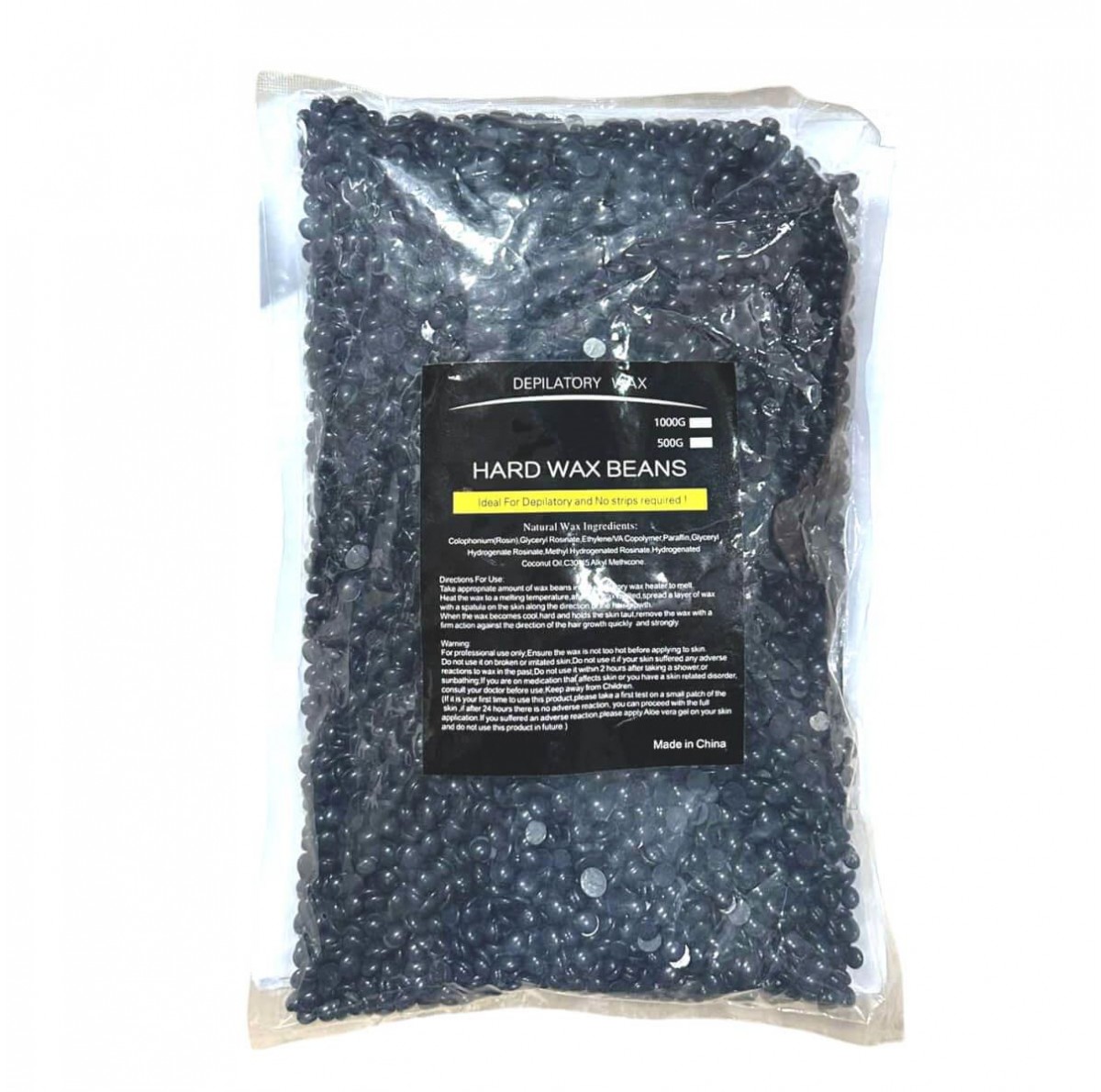 Κερί Ζεστό Σταγόνα Μάυρο Hard Wax Beans 1000g