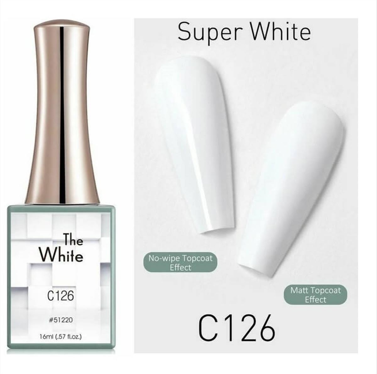 Canni The White C126 Gel Poilish 16ml