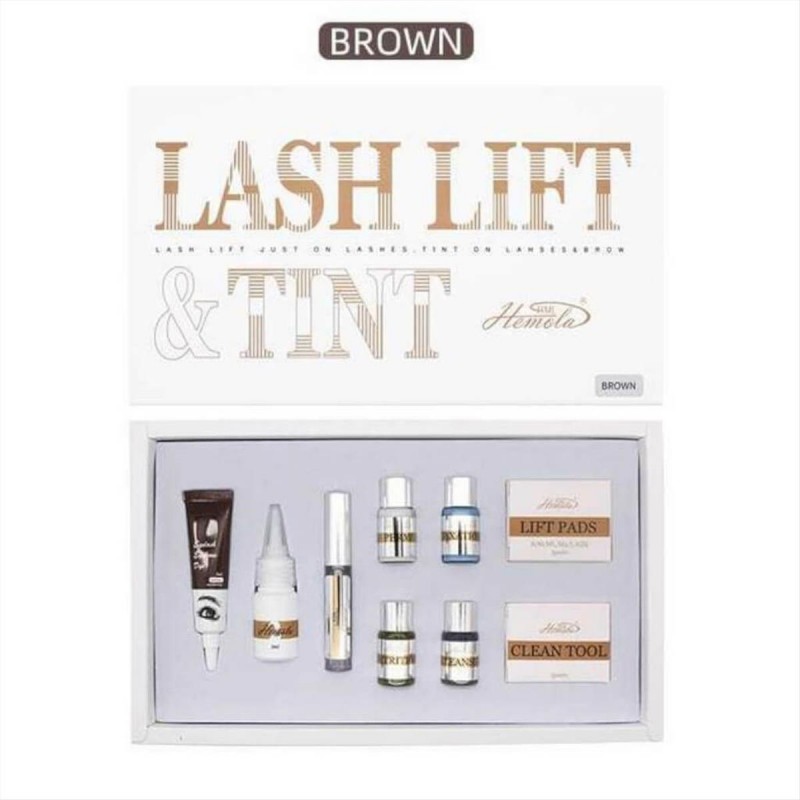 Lash lift & tint set brown Hemola